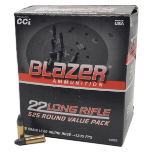 22 Long Rifle - CCI Blazer 38 Grain Lead Round Nose Value Pack - 525 Rounds