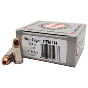 9mm - Underwood 124 Grain Jacketed Hollow Point