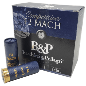 12 Gauge - B&P 2-3/4" Competion F2 Mach #8 Shot 1,250 Fps