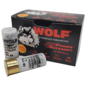 12 Gauge - Wolf Performance 00 Buckshot 9 Pellet 2-3/4"