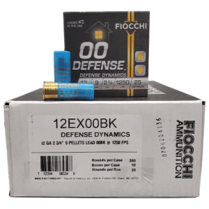 12 Gauge - Fiocchi Defense Dynamics 2-3/4" 00 Buckshot Case