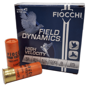 12 Gauge - Fiocchi Field Dynamics 2-3/4" #8 Lead Shot