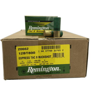 12 Gauge - Remington LE 00 Buckshot 2 3/4" 250 rd. Case