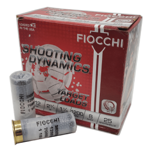 12 Gauge - Fiocchi 2-3/4" Shooting Dynamics 8 Shot 1,200 Fps