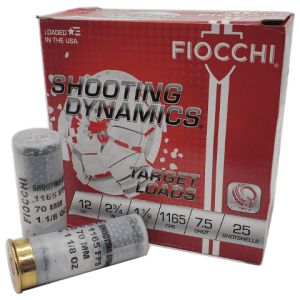 12 Gauge - Fiocchi 2-3/4" 1165 FPS Shooting Dynamics 7.5 Shot - 25 Rounds