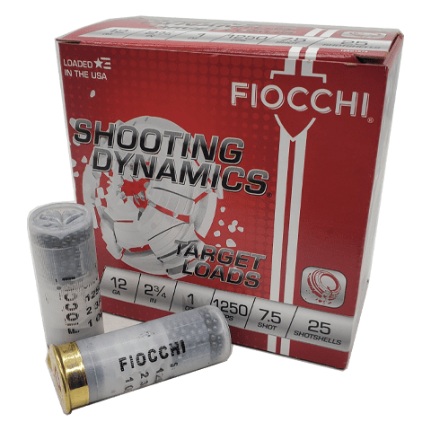 12 Gauge - Fiocchi 2-3/4" Shooting Dynamics 7.5 Shot 1,250 Fps