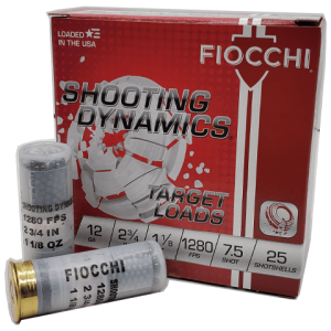 12 Gauge - Fiocchi Shooting Dynamics #7.5 Shot 1-1/8 oz 2-3/4" Plastic Hull - 25 Rounds