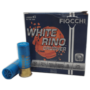 12 Gauge - Fiocchi 2-3/4" White Rhino Crusher #8 Shot - 25 Rounds