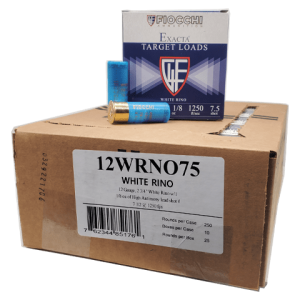 12 Gauge - Fiocchi Exacta 2-3/4" White Rhino #7.5 Shot - 250 Rounds