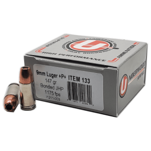 9mm - Underwood 147 Grain +P+ Bonded Jacketed Hollow Point