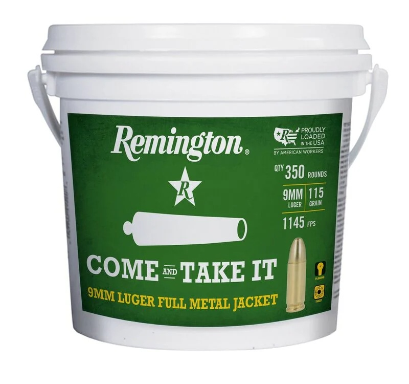 9mm – Remington UMC 115 Grain FMJ – 1400 Rounds – 4 Buckets