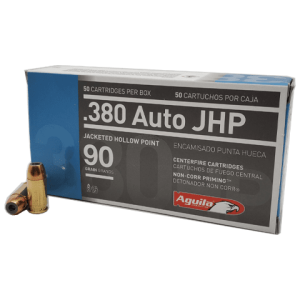 380 Auto - Aguila 90 Grain Jacketed Hollow Point