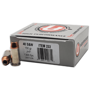 40 S&W - Underwood 150 Grain Jacketed Hollow Point - 20 Rounds