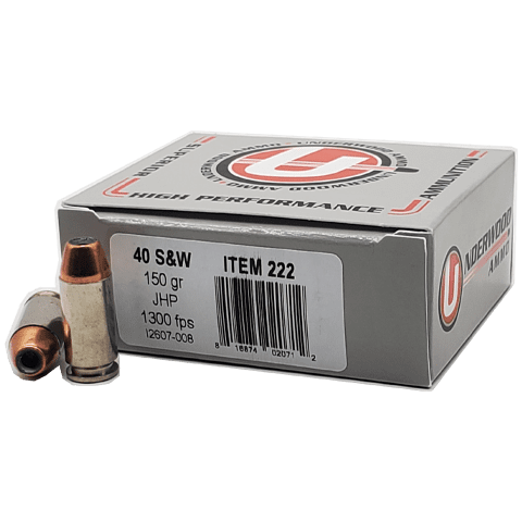 40 S&W - Underwood 150 Grain Jacketed Hollow Point - 20 Rounds