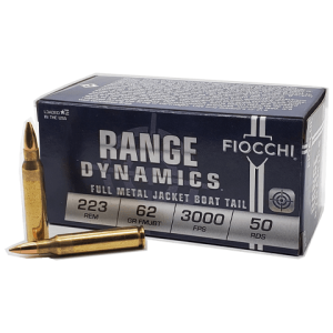 223 Rem - Fiocchi Range Dynamics 62 Grain FMJ