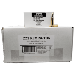 223 Rem - Geco 55 Grain Boat Tail FMJ 1000 rd. Case