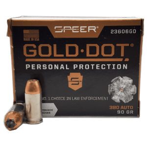 380 Auto - Speer Personal Protection Gold Dot 90 Grain JHP