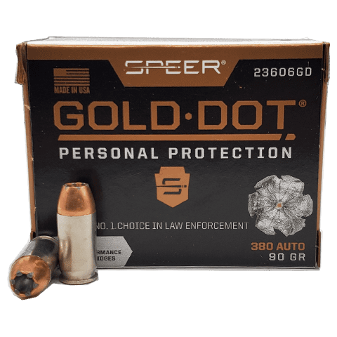 380 Auto - Speer Personal Protection Gold Dot 90 Grain JHP