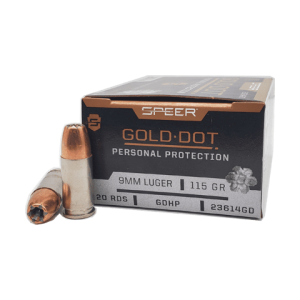 9mm - Speer Gold Dot Jacketed Hollow Point 115 Grain - 20 Round Box