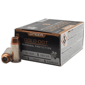 40 S&W - Speer LE Gold Dot 180 Grain Jacketed Hollow Point - 20 Rounds