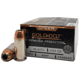 45 Auto - Speer Gold Dot 230 Grain Jacketed Hollow Point - 20 Rounds