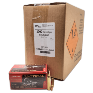 5.56 NATO - Norma 62 Grain SS109 Steel Core - 1000 Rounds