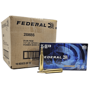 25-06 Rem – Federal Power-Shok 117 Grain Power-Shok – 200 Rounds