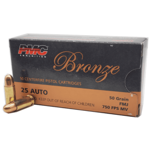 25 Auto - PMC Bronze 50 Grain Full Metal Jacket