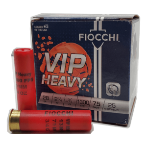 28 Gauge - Fiocchi 2-3/4" VIP Heavy 3/4oz # 7.5 Shot - 25 Rounds