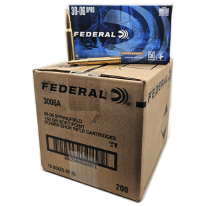 30-06 – Federal Power-Shok 150 Grain Soft Point 200 Rounds