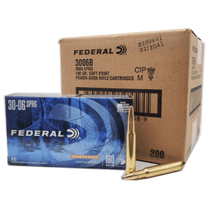 30-06 - Federal Power-Shok 180 Grain JSP - 200 Rounds