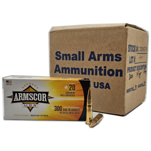 300 Blackout – Armscor 147 Grain Full Metal Jacket – 200 Rounds