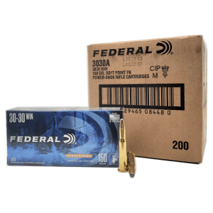 30-30 - Federal Power Shok 150 Grain Jacketed Soft Point - 200 Rounds