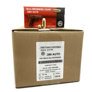 380 Auto - Geco 95 Gr. FMJ 1,000 rd. case