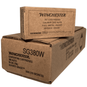 380 Auto - Winchester Service Grade 95 Grain FMJ 500 Round Case