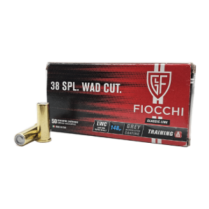 38 Special – Fiocchi Classic 148 Grain Lead Wad Cutter – 50 Rounds