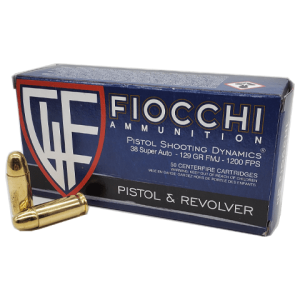 38 Super - Fiocchi Shooting Dynamics 129 Grain FMJ