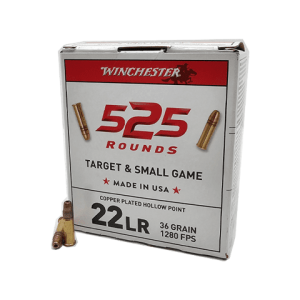 22 Long Rifle – Winchester 36 Grain Copper Plated Hollow Point – 525 Rounds