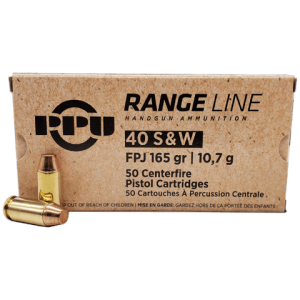 40 S&W - PPU Range Line 165 Grain FMJ