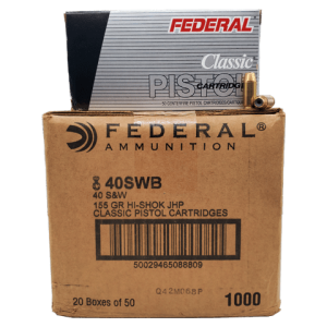 40 S&W - Federal Classic 155 Grain Hi-Shok JHP Case