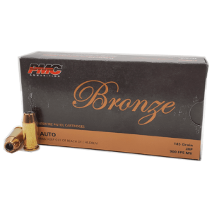 45 Auto - PMC Bronze 185 Grain Jacketed Hollow Point - 50 Rounds