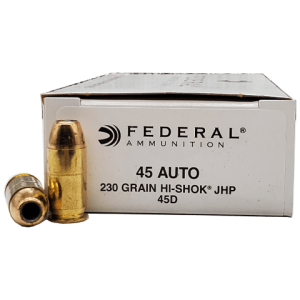 45 Auto - Federal 230 Grain Hi-Shok Jacketed Hollow Point
