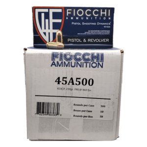 45 Auto - Fiocchi 230 Grain FMJ 500rd Case