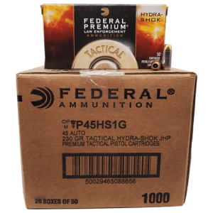 45 Auto - Federal LE Hydra-Shok 230 Grain JHP Case