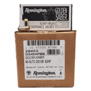 45 Auto - Remington Golden Saber 230 Grain BJHP Case