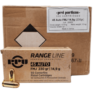 45 Auto - PPU Range Line 230 Grain FMJ Case