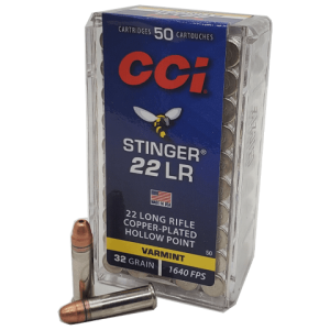 22 Long Rifle - CCI Stinger 32 Gr. Copper Plated Hollow Point