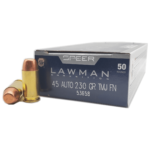 45 Auto - Speer Law Man 230 Grain TMJ Flat Point - 50 Rounds