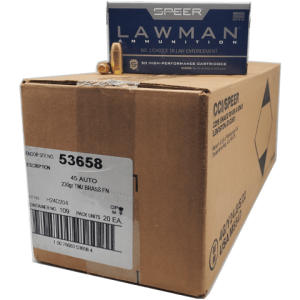 45 Auto - Speer Law Man 230 Grain TMJ Flat Point - 1000 Rounds