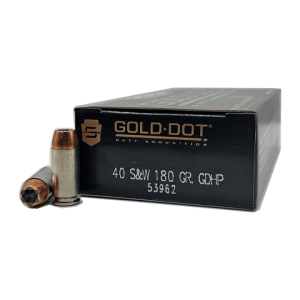 40 S&W – Speer LE Gold Dot 53962 180 Grain Jacketed Hollow Point – 50 Rounds